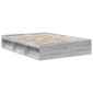 vidaXL Πλαίσιο Κρεβατιού Γκρι Sonoma 135 x 190 εκ. Double