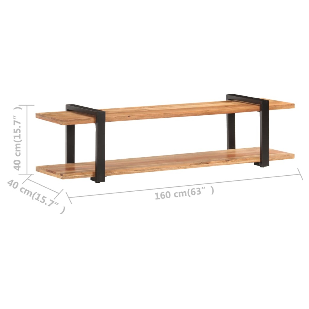 vidaXL Έπιπλο Τηλεόρασης 160 x 40 x 40 εκ. από Μασίφ Ξύλο Ακακίας