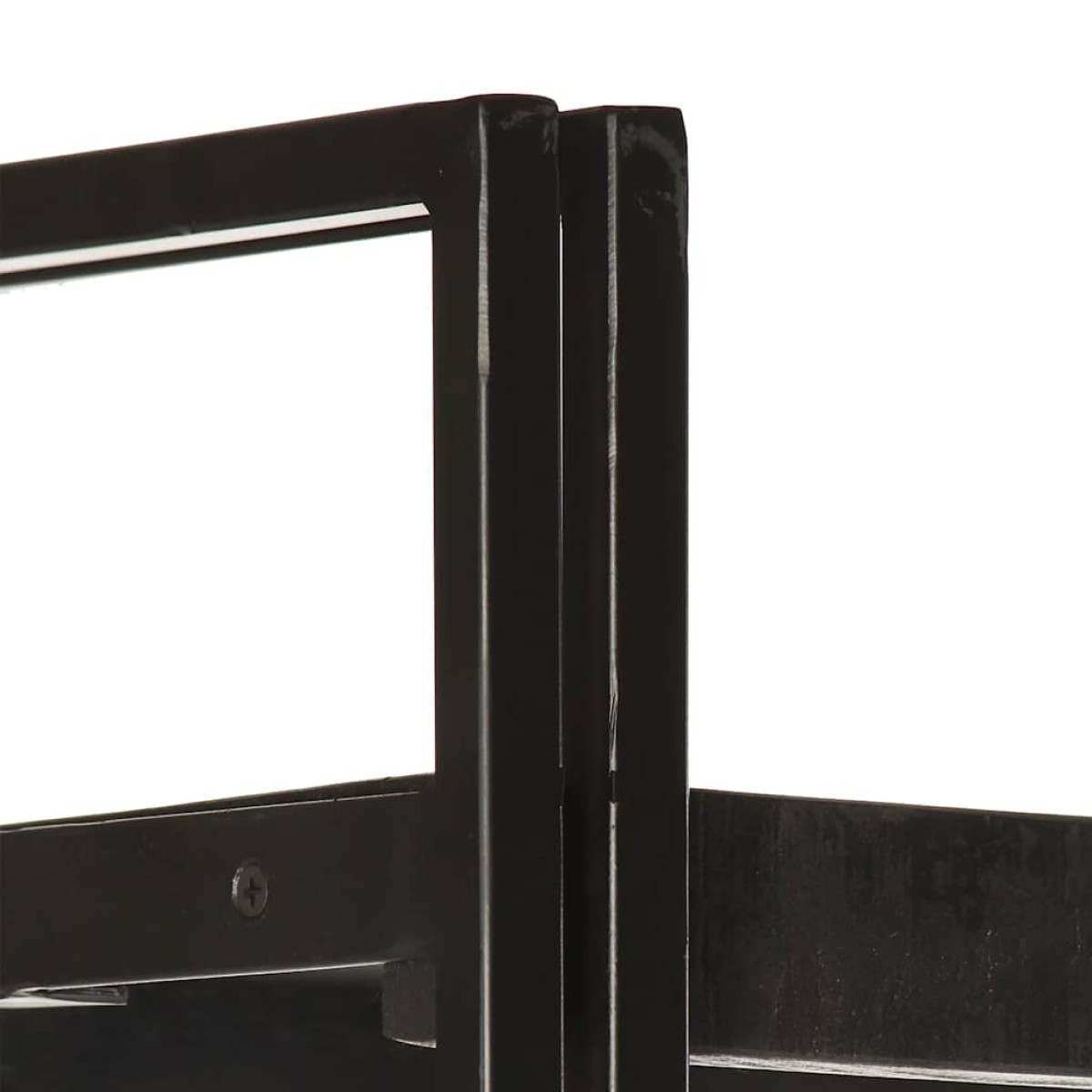 vidaXL Βιβλιοθήκη με 3 Επίπεδα Μαύρη 90x30x80 εκ. Μασίφ Ξύλο Μάνγκο