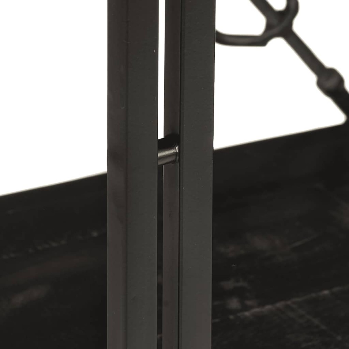 vidaXL Βιβλιοθήκη με 3 Επίπεδα Μαύρη 90x30x80 εκ. Μασίφ Ξύλο Μάνγκο