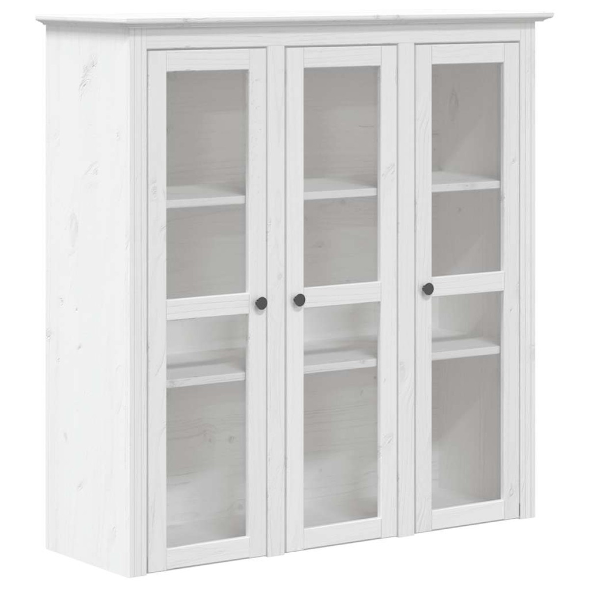 vidaXL Μπουφές BODO Λευκός 115,5x43x200,5 εκ. από Μασίφ Ξύλο Πεύκου