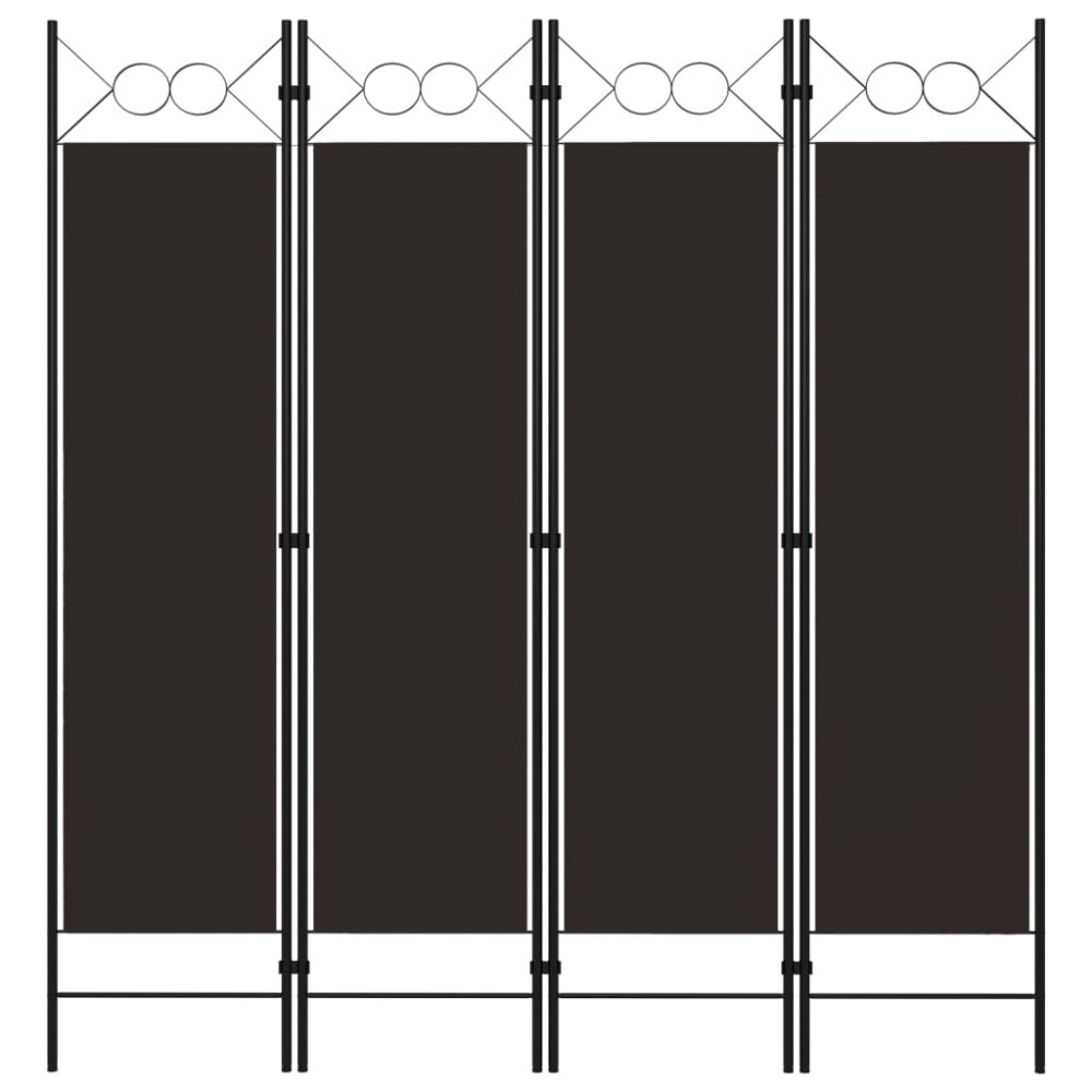 vidaXL Διαχωριστικό Δωματίου με 4 Πάνελ Καφέ 160 x 180 εκ.