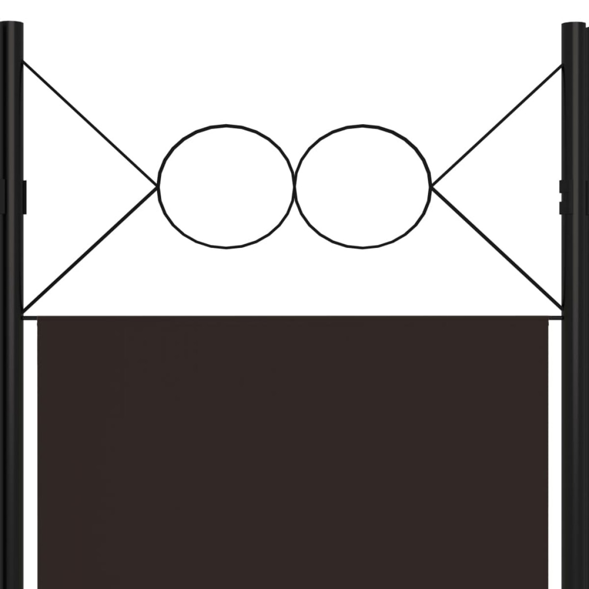 vidaXL Διαχωριστικό Δωματίου με 4 Πάνελ Καφέ 160 x 180 εκ.