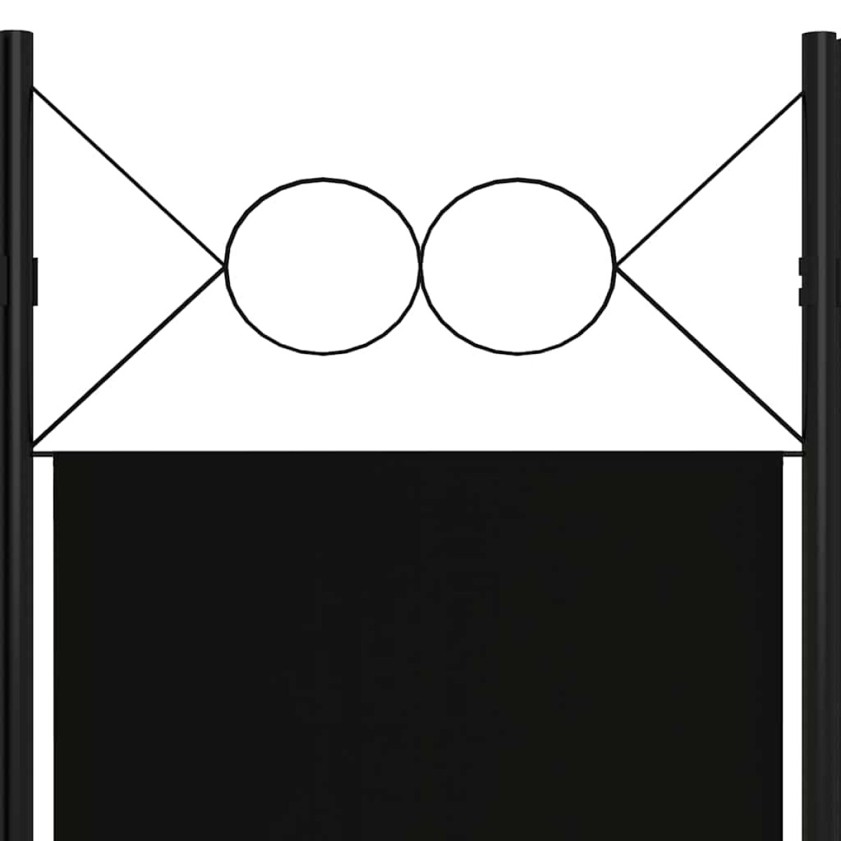 vidaXL Διαχωριστικό Δωματίου με 5 Πάνελ Μαύρο 200 x 180 εκ.