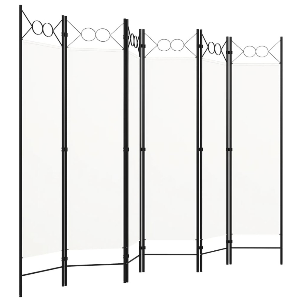 vidaXL Διαχωριστικό Δωματίου με 6 Πάνελ Λευκό 240 x 180 εκ.