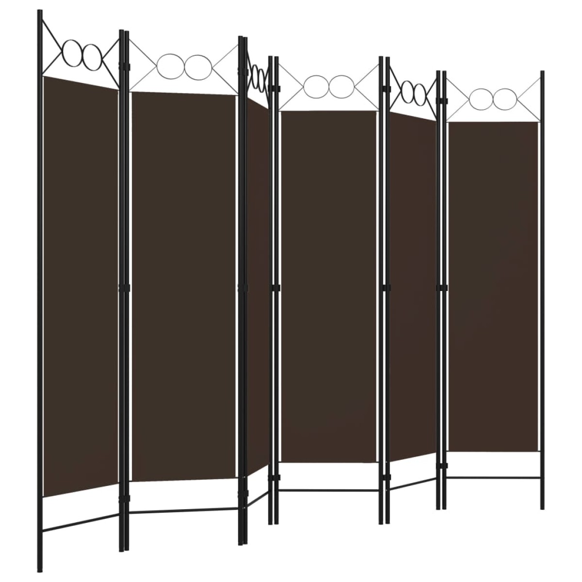 vidaXL Διαχωριστικό Δωματίου με 6 Πάνελ Καφέ 240 x 180 εκ.