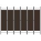 vidaXL Διαχωριστικό Δωματίου με 6 Πάνελ Καφέ 240 x 180 εκ.