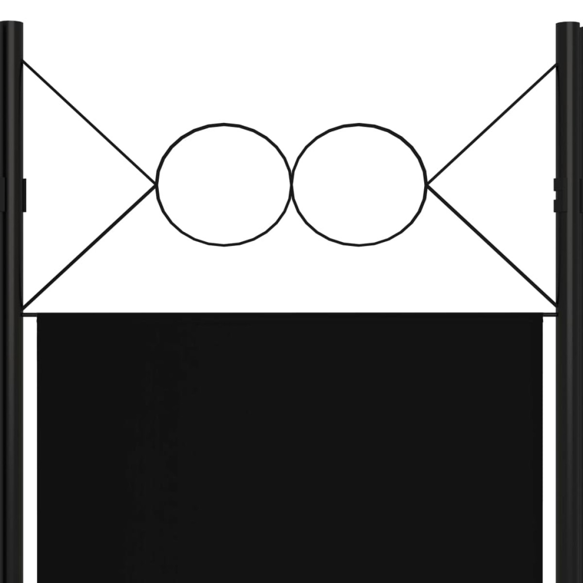 vidaXL Διαχωριστικό Δωματίου με 6 Πάνελ Μαύρο 240 x 180 εκ.
