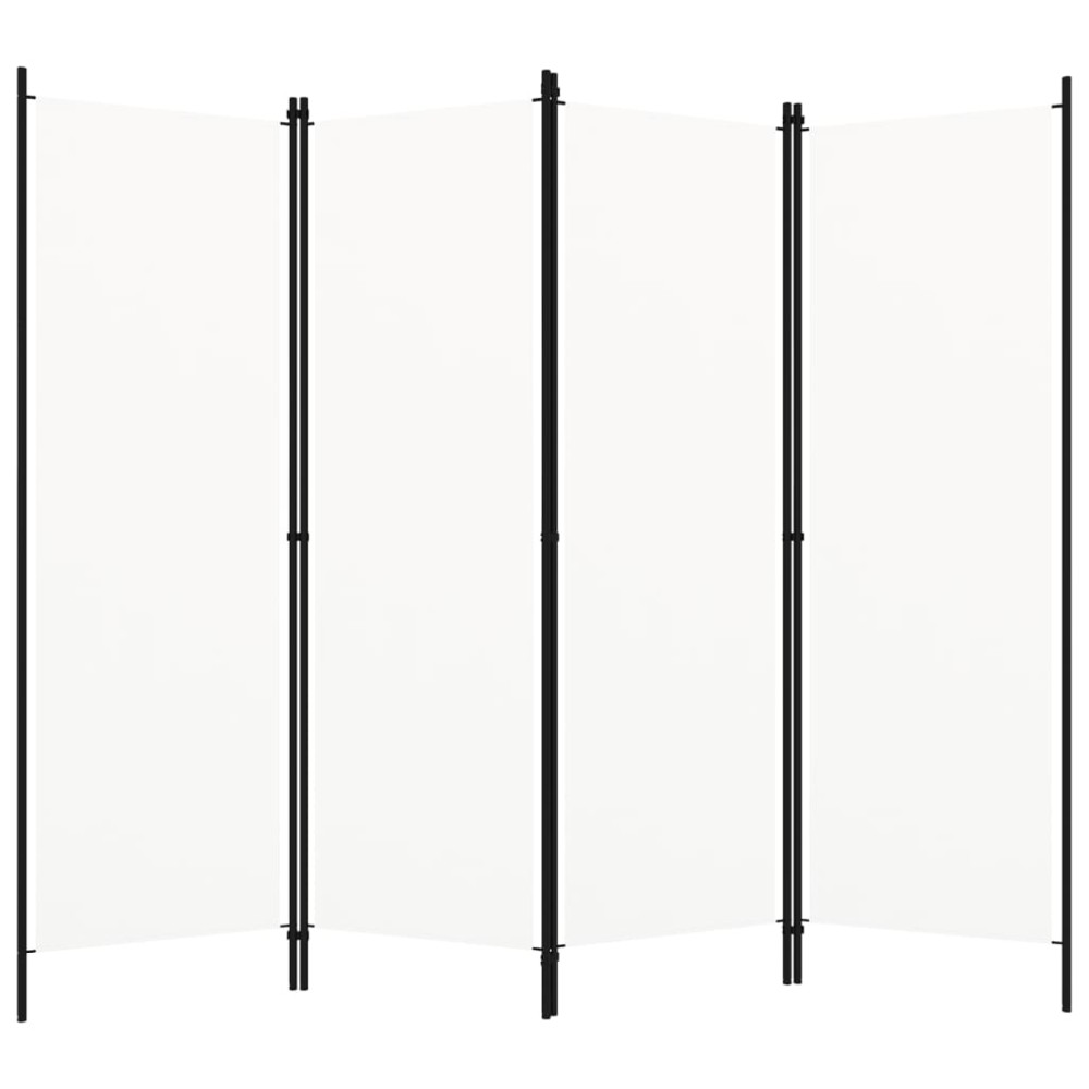 vidaXL Διαχωριστικό Δωματίου με 4 Πάνελ Λευκό 200 x 180 εκ.