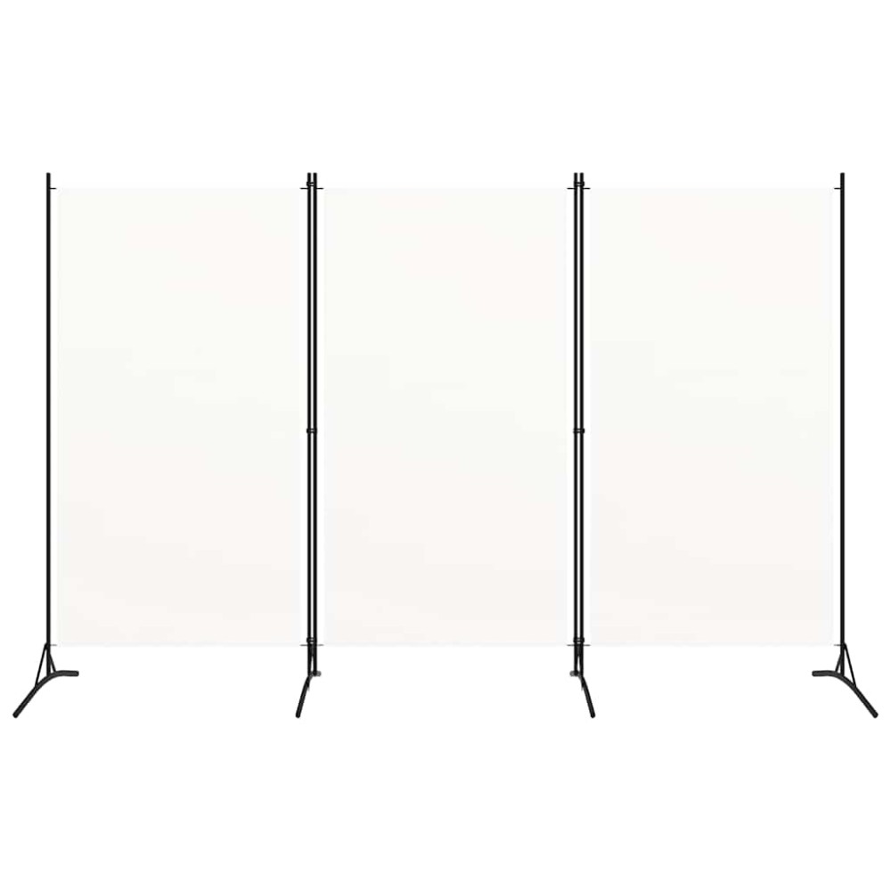 vidaXL Διαχωριστικό Δωματίου με 3 Πάνελ Λευκό 260 x 180 εκ. Υφασμάτινο