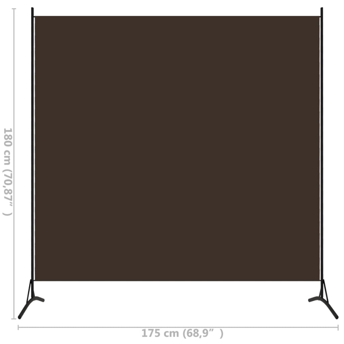 vidaXL Διαχωριστικό Δωματίου με 1 Πάνελ Καφέ 175 x 180 εκ.