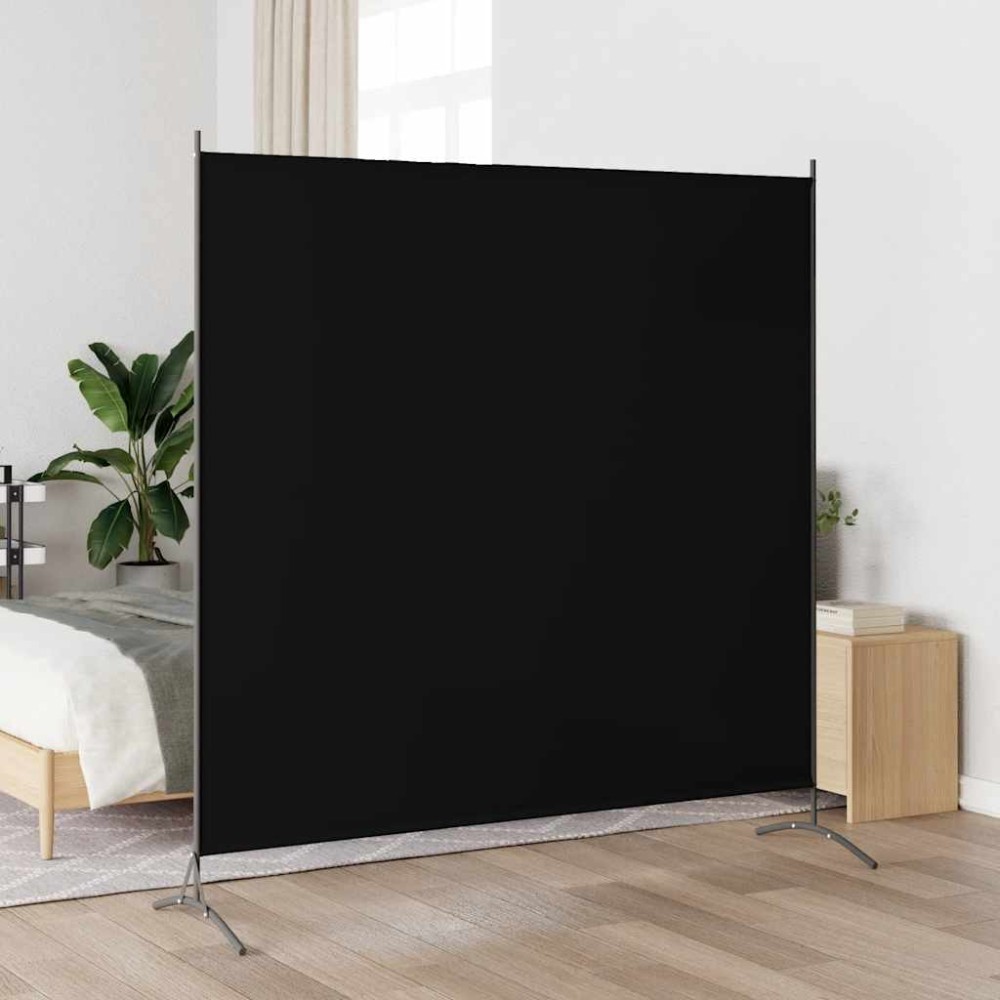 vidaXL Διαχωριστικό Δωματίου Μαύρο 175 x 180 εκ. Υφασμάτινο