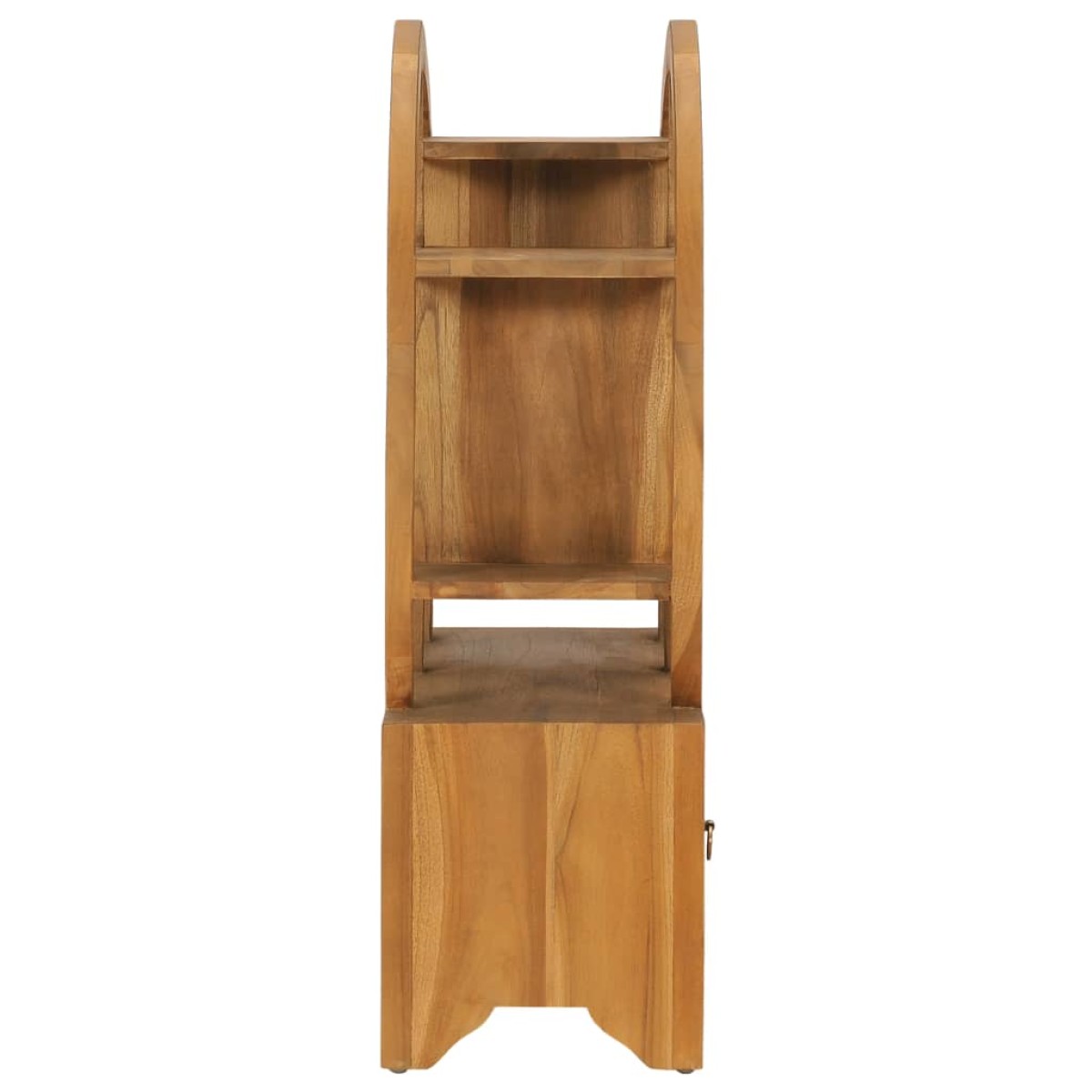 vidaXL Έπιπλο με Ραφιέρα Σχέδιο Γιν Γιανγκ 68x26x83 εκ Μασίφ Ξύλο Teak