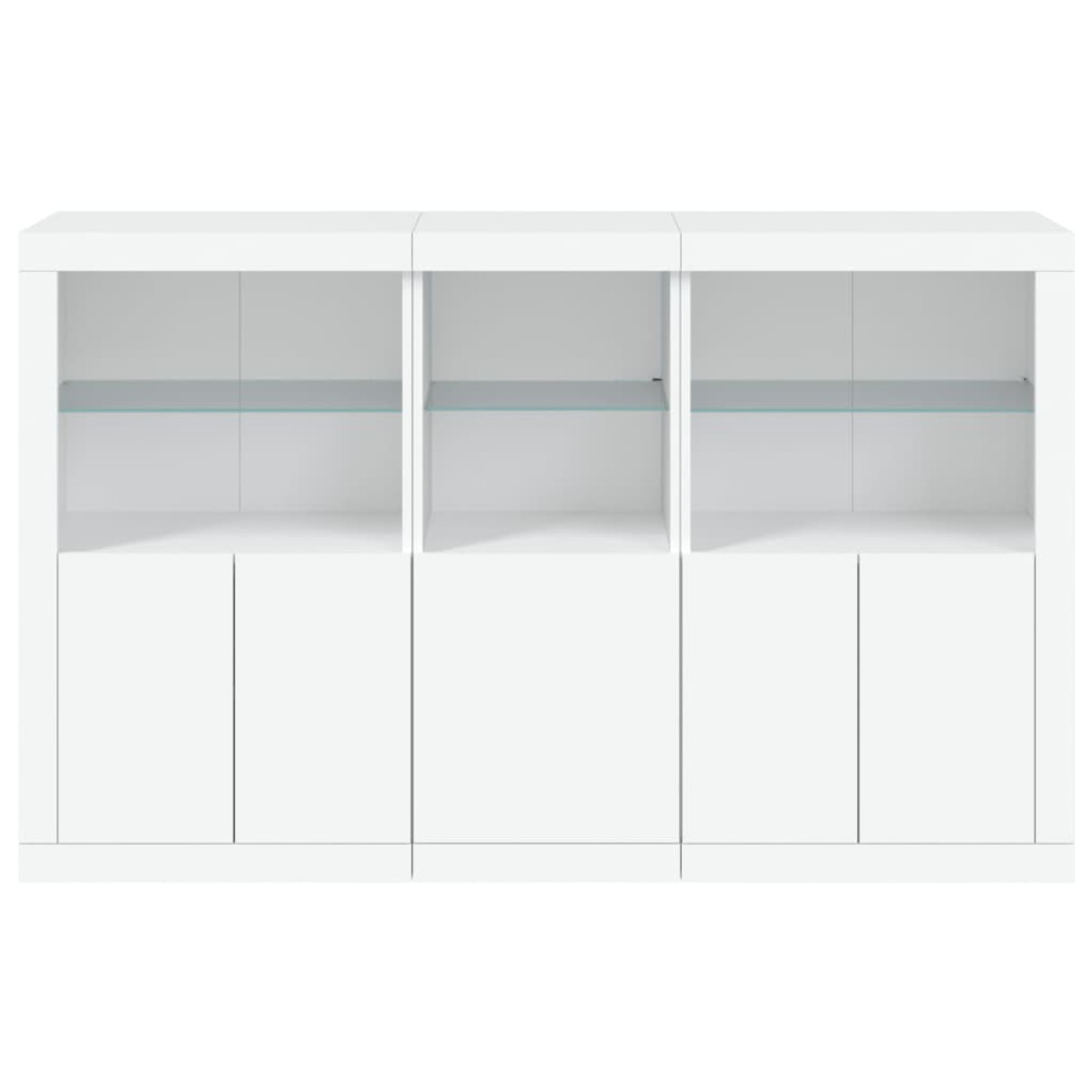 vidaXL Μπουφές με Φώτα LED Λευκός 162 x 37 x 100 εκ.