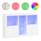 vidaXL Μπουφές με Φώτα LED Λευκός 162 x 37 x 100 εκ.