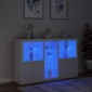vidaXL Μπουφές με Φώτα LED Λευκός 162 x 37 x 100 εκ.