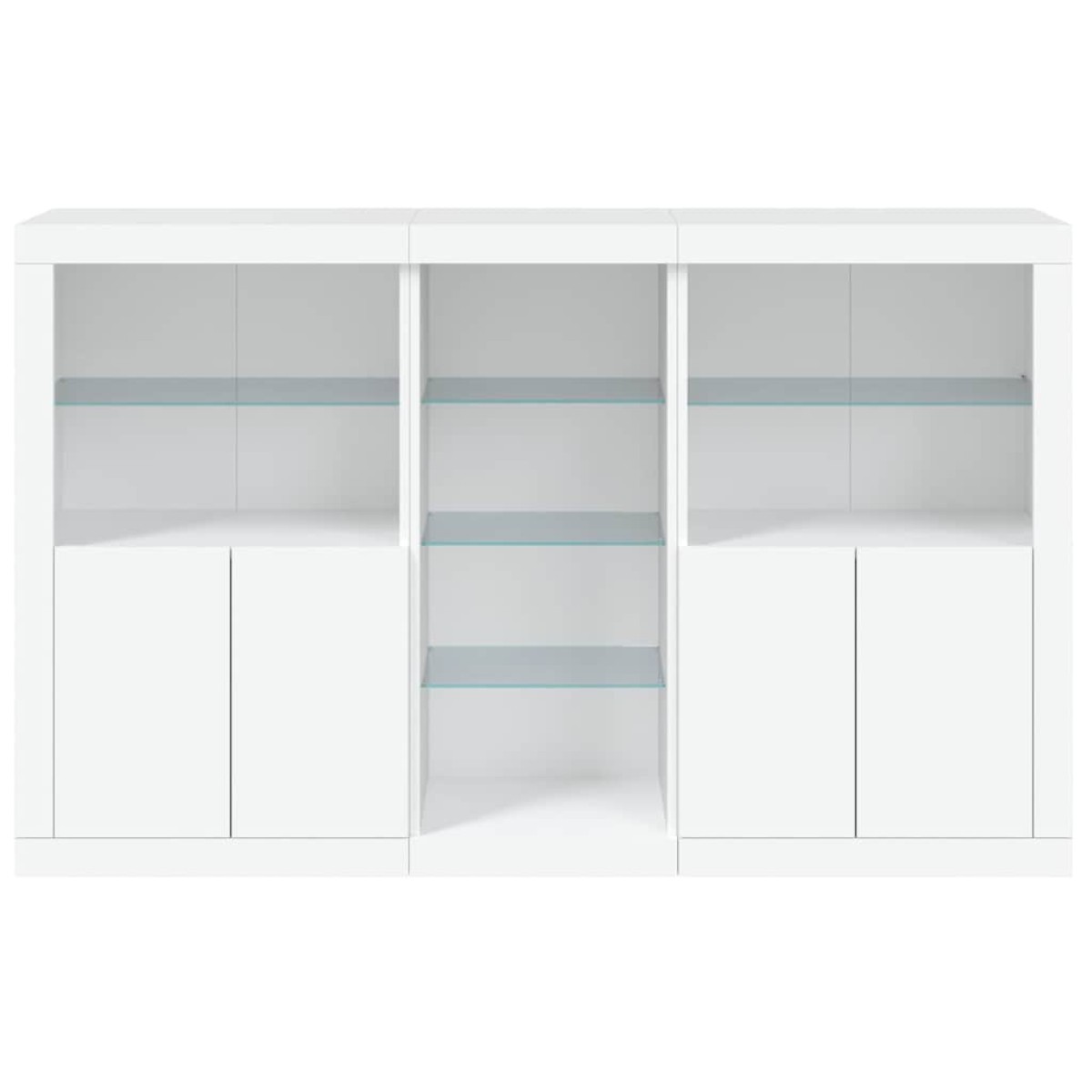 vidaXL Μπουφές με Φώτα LED Λευκός 162 x 37 x 100 εκ.