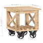 vidaXL Βοηθητικό Τραπέζι με Ρόδες 40x40x42 εκ. Ακατέργαστο Ξύλο Μάνγκο