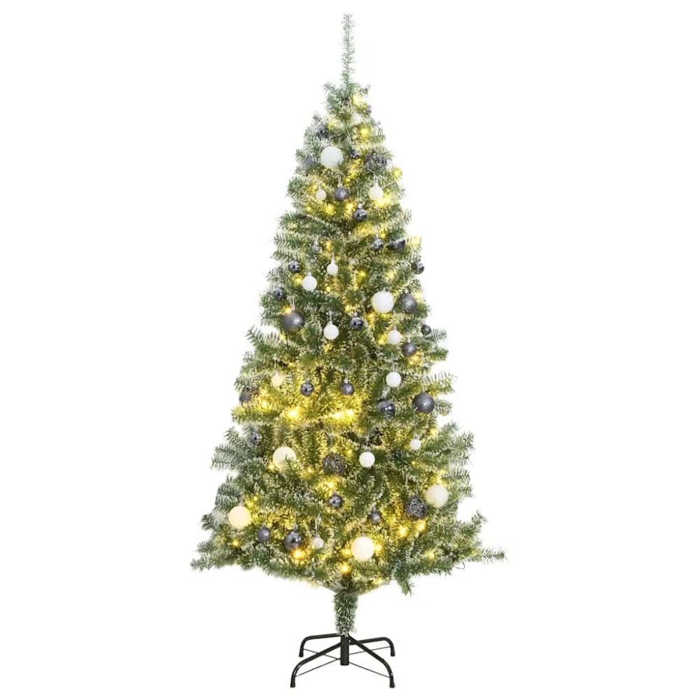 vidaXL Χριστουγεν. Δέντρο Τεχνητό με 300 LED/ Μπάλες/Χιόνι 210 εκ.