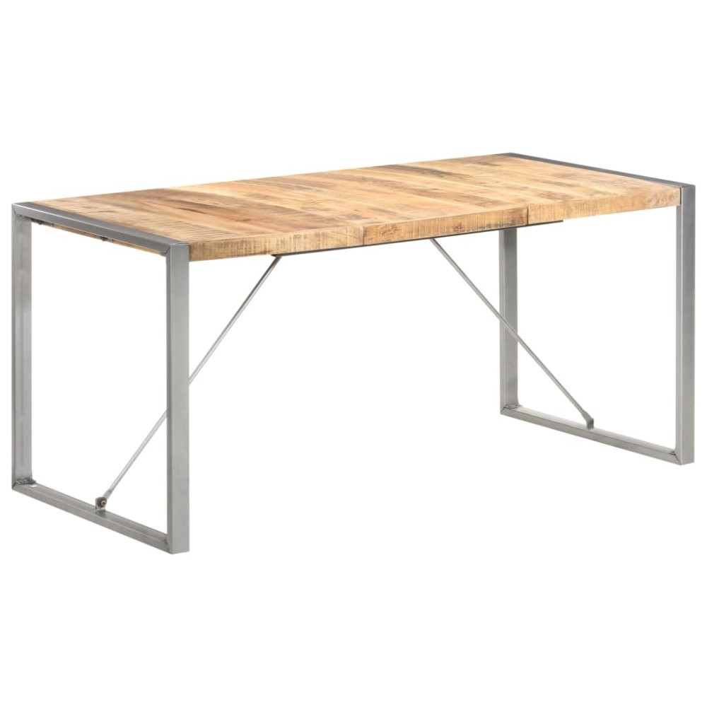 vidaXL Τραπεζαρία 160 x 80 x 75 εκ. από Μασίφ Ακατέργαστο Ξύλο Μάνγκο