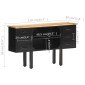 vidaXL Μπουφές 110x30x65 εκ. Μασίφ Ακατέργαστο Ξύλο Μάνγκο και Ατσάλι