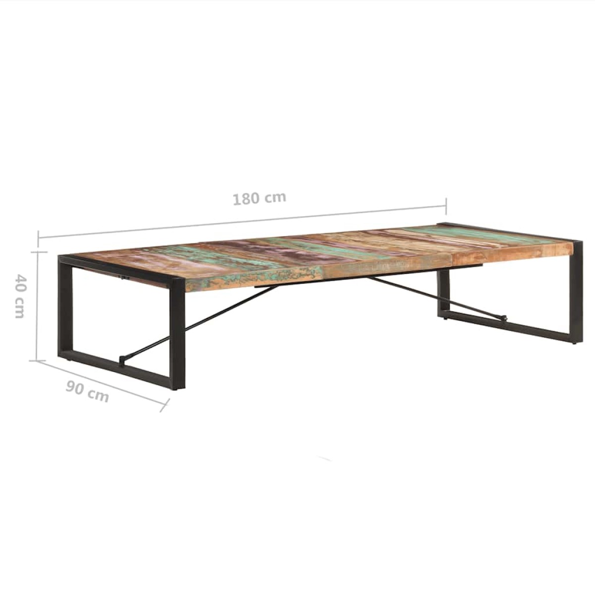 vidaXL Τραπεζάκι Σαλονιού 180 x 90 x 40 εκ. Μασίφ Ανακυκλωμένο Ξύλο