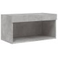 vidaXL Έπιπλα Τοίχου Τηλεόρασης 8 τεμ. LED Γκρι Σκυρ. από Επεξ. Ξύλο