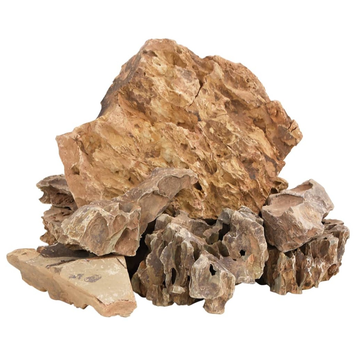 vidaXL Πέτρες Dragon Stones Καφέ 25 κιλά 5-30 εκ.