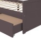 vidaXL Πλαίσιο Κρεβατιού Σκούρο Καφέ 90x200 εκ. από Μασίφ Ξύλο Πεύκου
