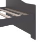 vidaXL Καναπές Κρεβάτι 3 Θέσεων Σκ. Γκρι 90x200 εκ. Μασίφ Ξύλο Πεύκου