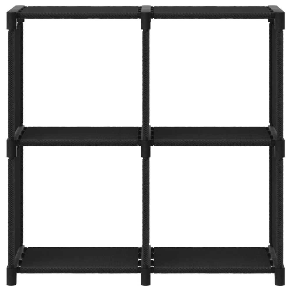 vidaXL Ραφιέρα με 4 Κύβους Μαύρη 69 x 30 x 72,5 εκ. Υφασμάτινη