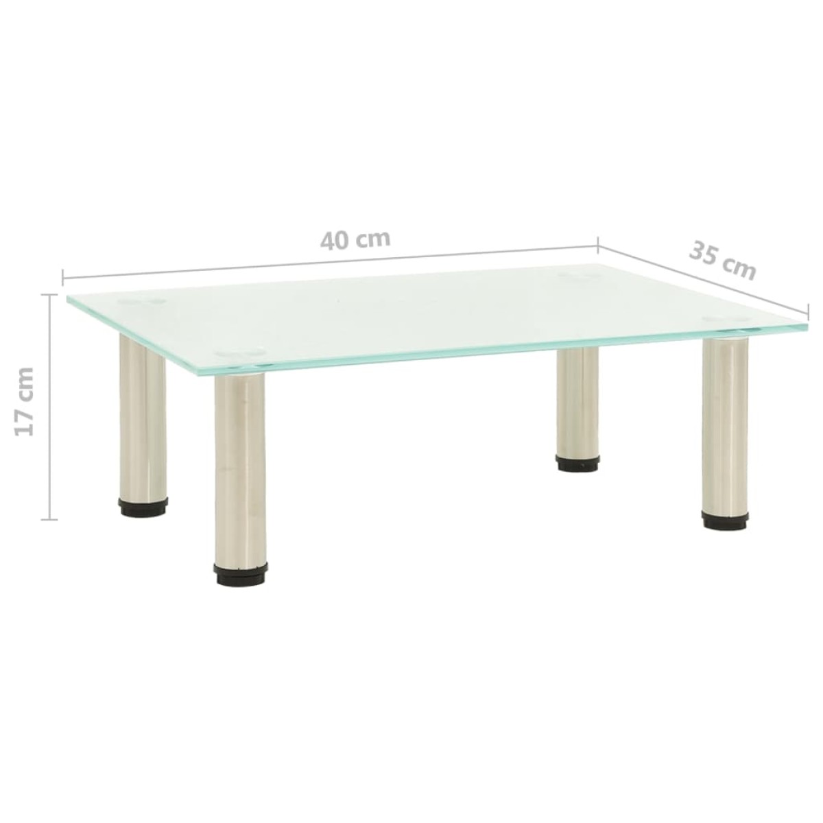 vidaXL Βάση Τηλεόρασης Αμμοβολισμένη 40 x 35 x 17 εκ. από Ψημένο Γυαλί