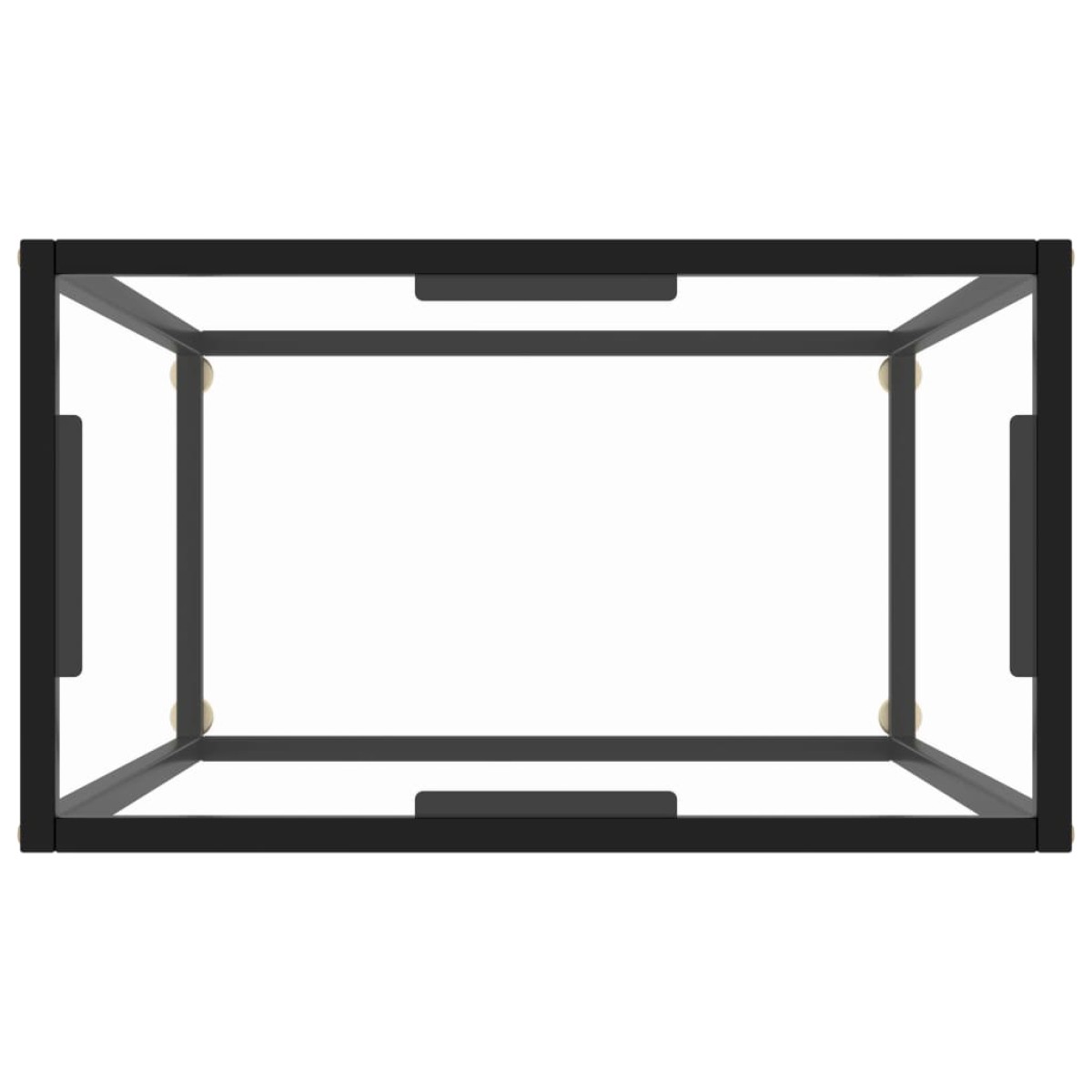 vidaXL Τραπέζι Κονσόλα Διαφανές 60 x 35 x 75 εκ. από Ψημένο Γυαλί