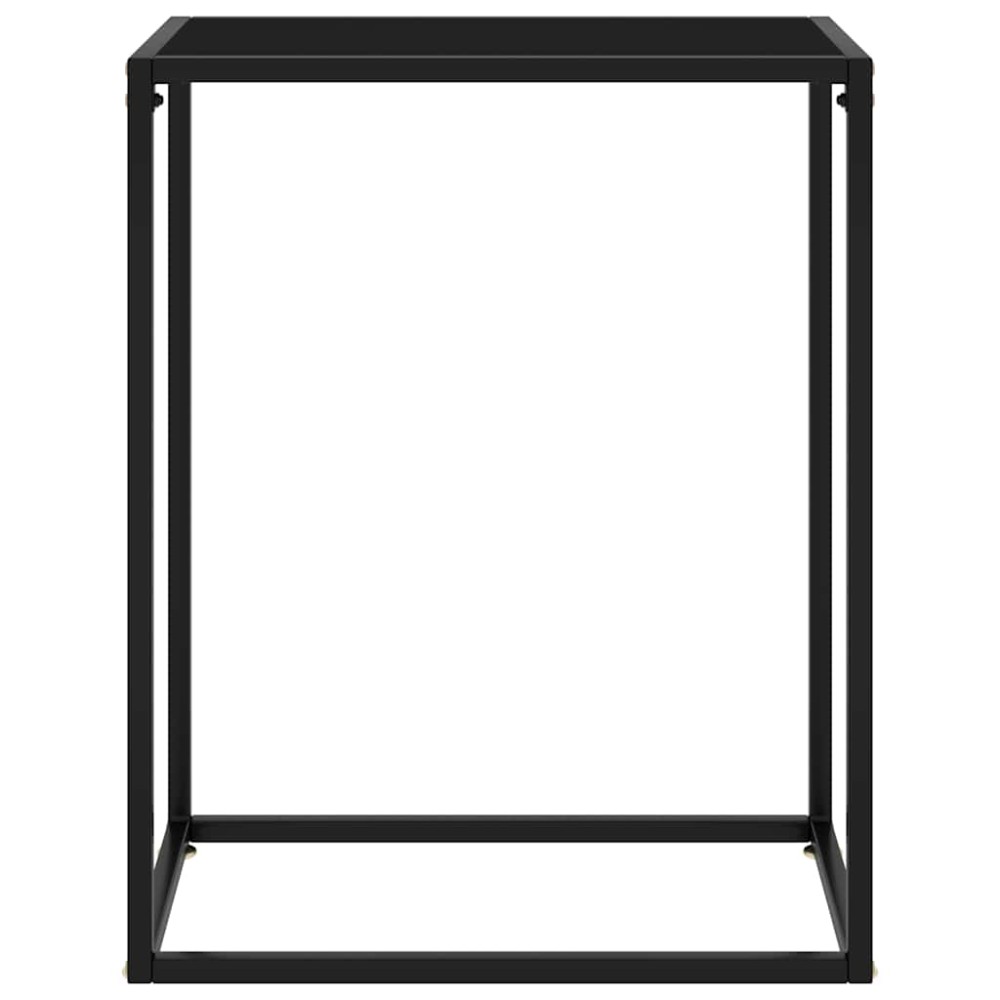 vidaXL Τραπέζι Κονσόλα Μαύρο 60 x 35 x 75 εκ. από Ψημένο Γυαλί