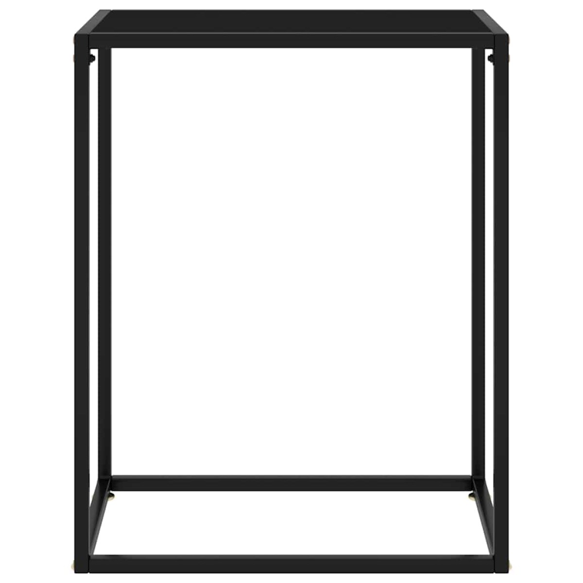 vidaXL Τραπέζι Κονσόλα Μαύρο 60 x 35 x 75 εκ. από Ψημένο Γυαλί