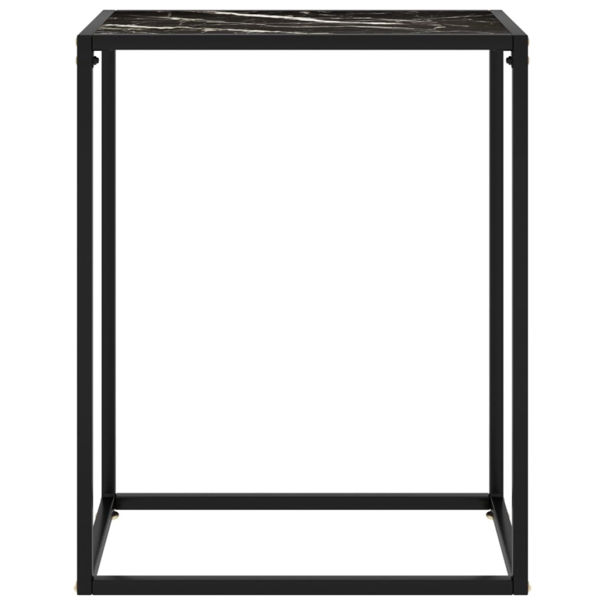 vidaXL Τραπέζι Κονσόλα Μαύρο 60 x 35 x 75 εκ. από Ψημένο Γυαλί