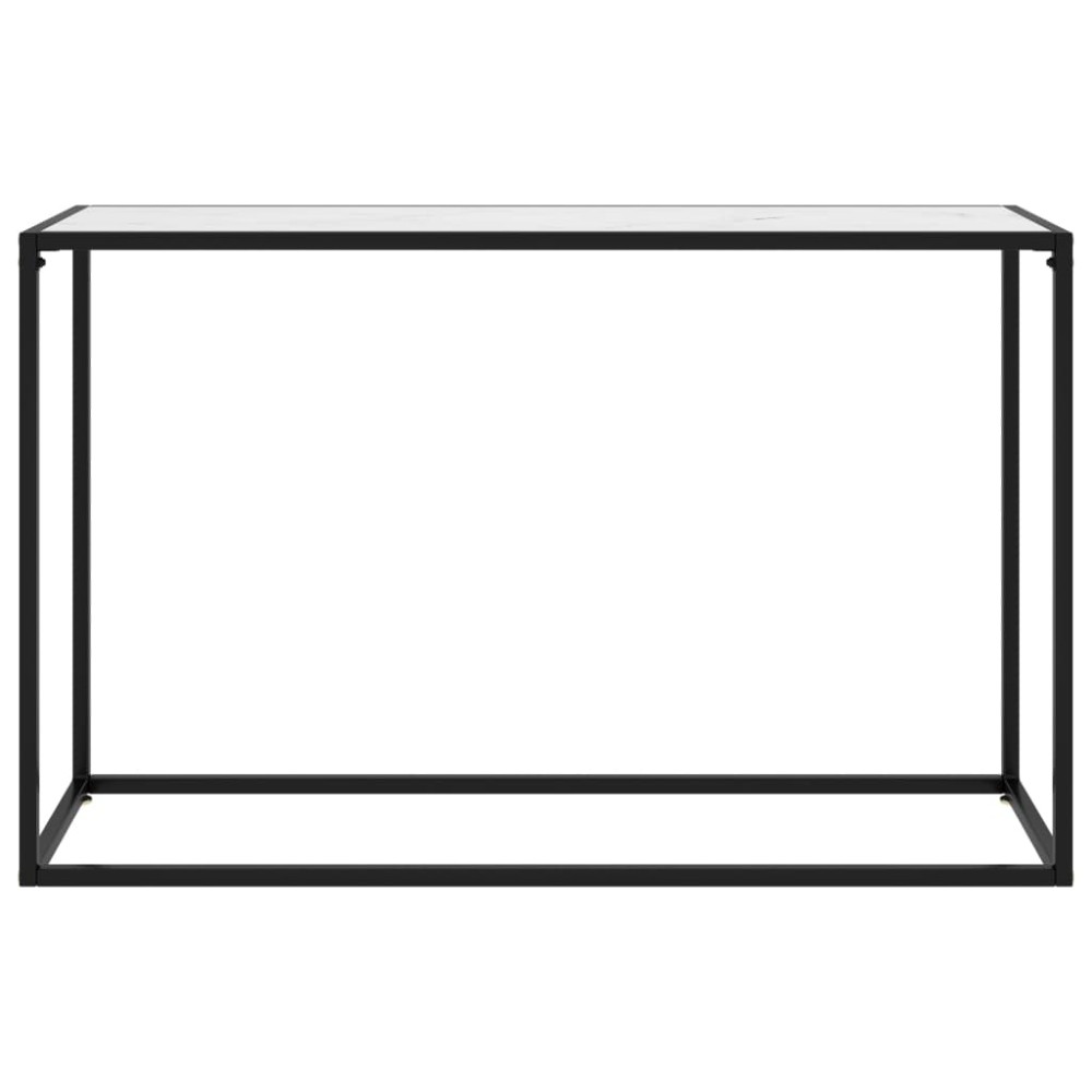 vidaXL Τραπέζι Κονσόλα Λευκό 120 x 35 x 75 εκ. από Ψημένο Γυαλί