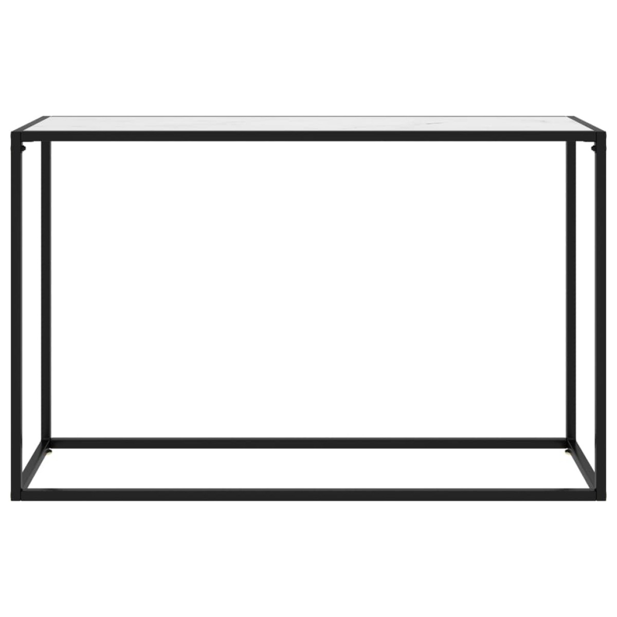 vidaXL Τραπέζι Κονσόλα Λευκό 120 x 35 x 75 εκ. από Ψημένο Γυαλί