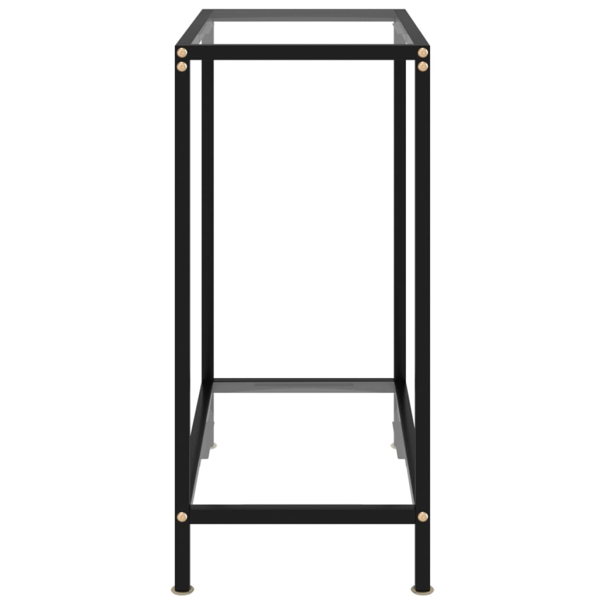 vidaXL Τραπέζι Κονσόλα Διαφανές 60 x 35 x 75 εκ. από Ψημένο Γυαλί
