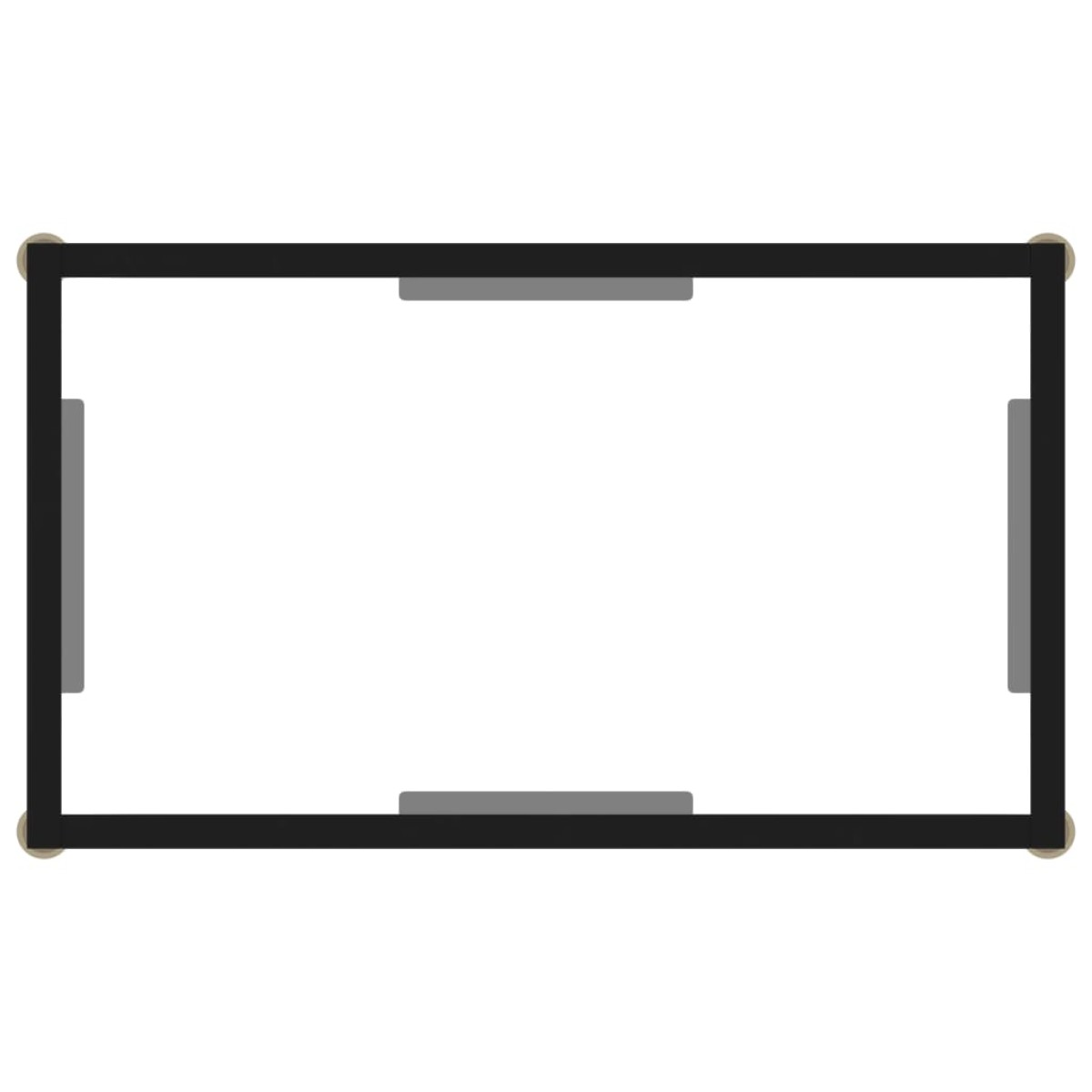 vidaXL Τραπέζι Κονσόλα Διαφανές 60 x 35 x 75 εκ. από Ψημένο Γυαλί