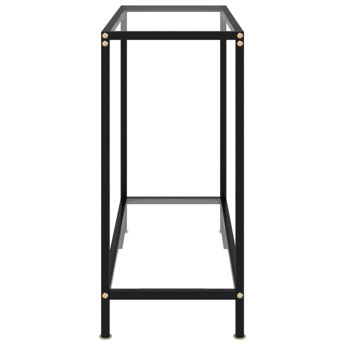 vidaXL Τραπέζι Κονσόλα Διαφανές 80 x 35 x 75 εκ. από Ψημένο Γυαλί