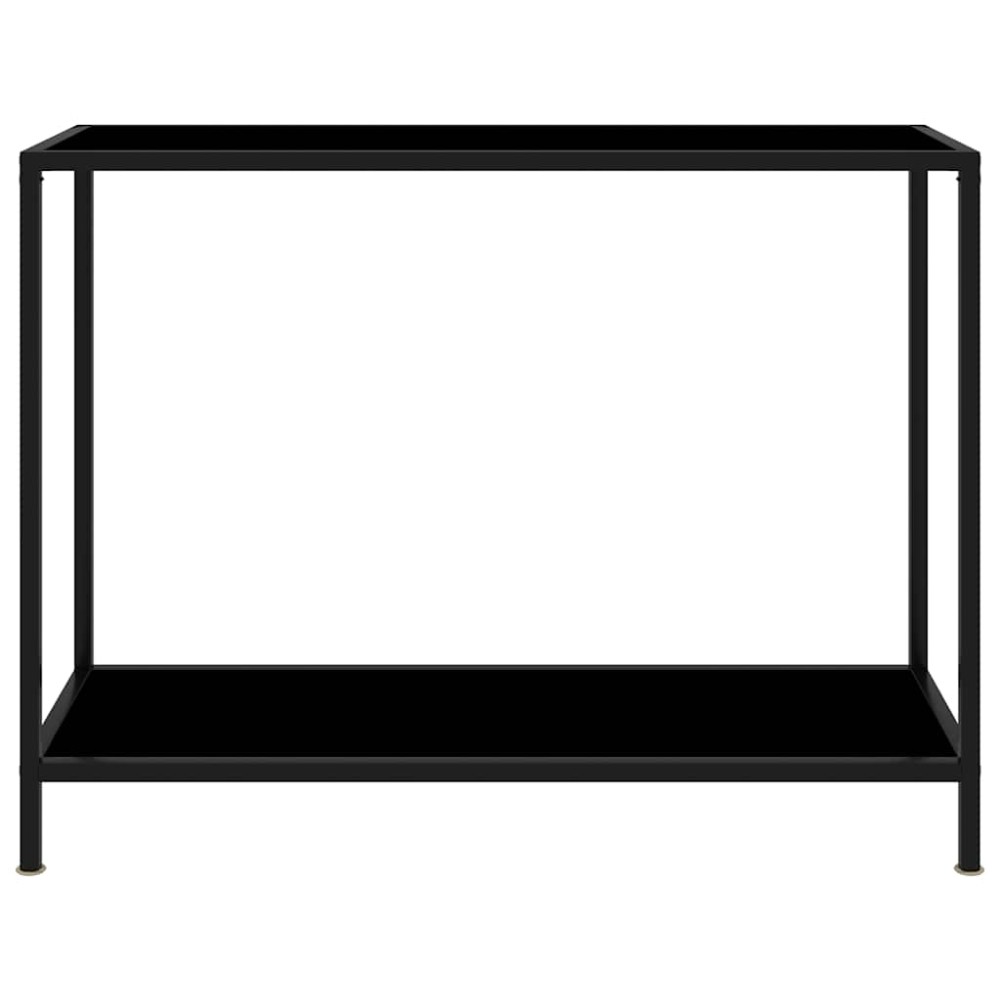 vidaXL Τραπέζι Κονσόλα Μαύρο 100 x 35 x 75 εκ. από Ψημένο Γυαλί