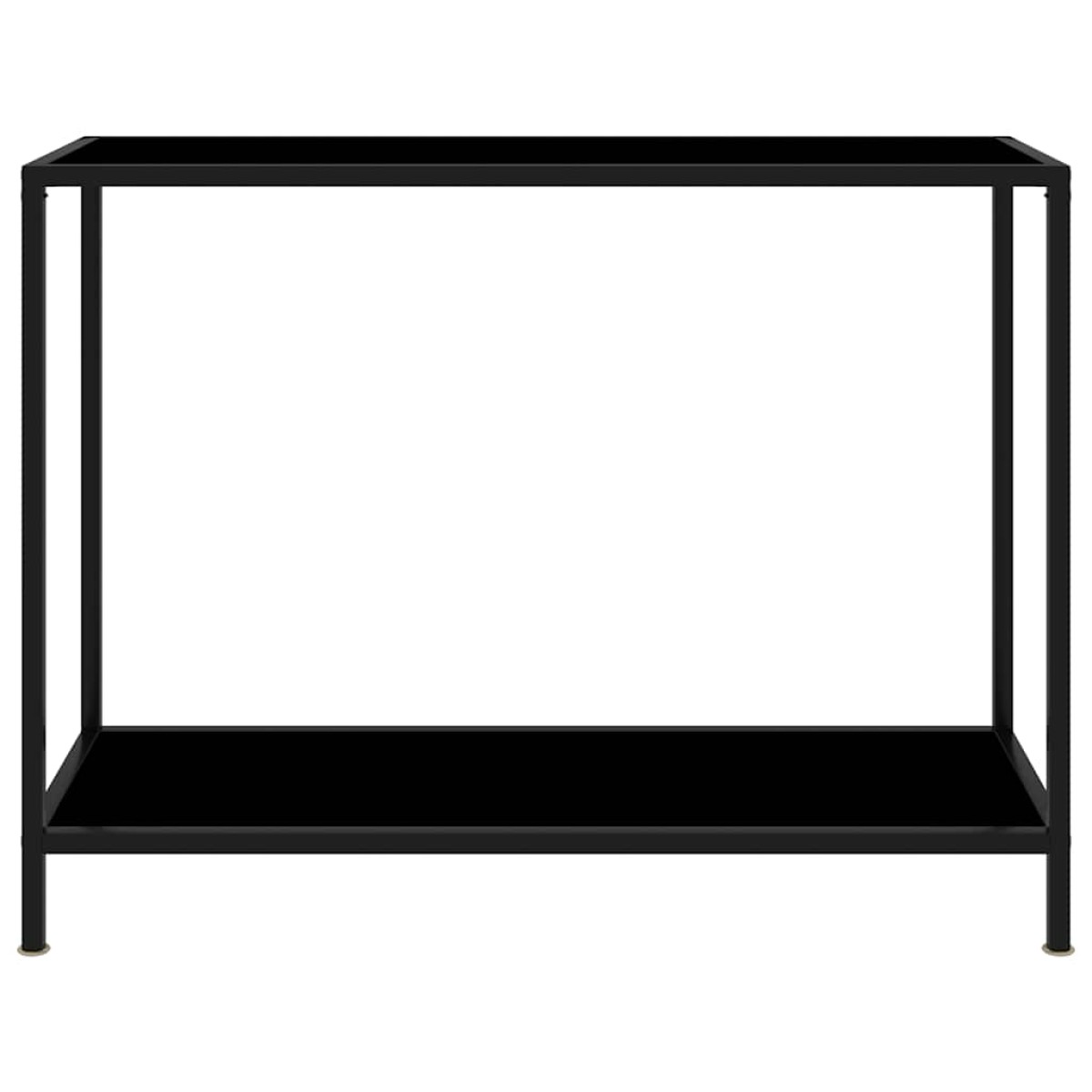 vidaXL Τραπέζι Κονσόλα Μαύρο 100 x 35 x 75 εκ. από Ψημένο Γυαλί