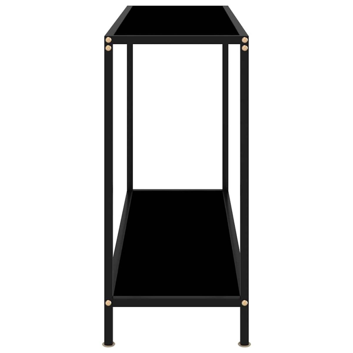 vidaXL Τραπέζι Κονσόλα Μαύρο 100 x 35 x 75 εκ. από Ψημένο Γυαλί