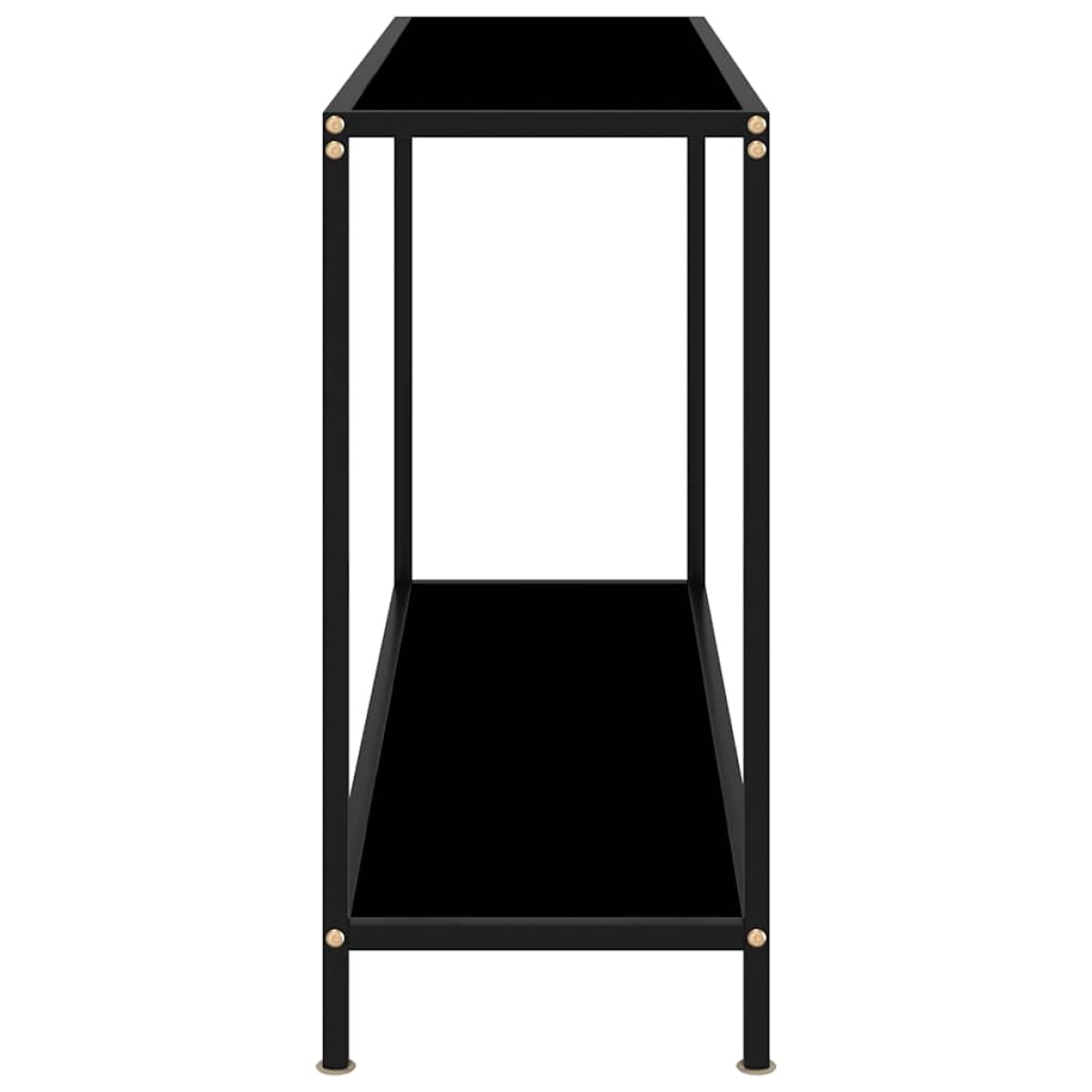 vidaXL Τραπέζι Κονσόλα Μαύρο 120 x 35 x 75 εκ. από Ψημένο Γυαλί
