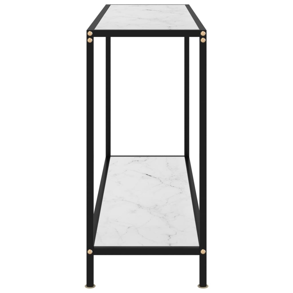 vidaXL Τραπέζι Κονσόλα Λευκό 120 x 35 x 75 εκ. από Ψημένο Γυαλί