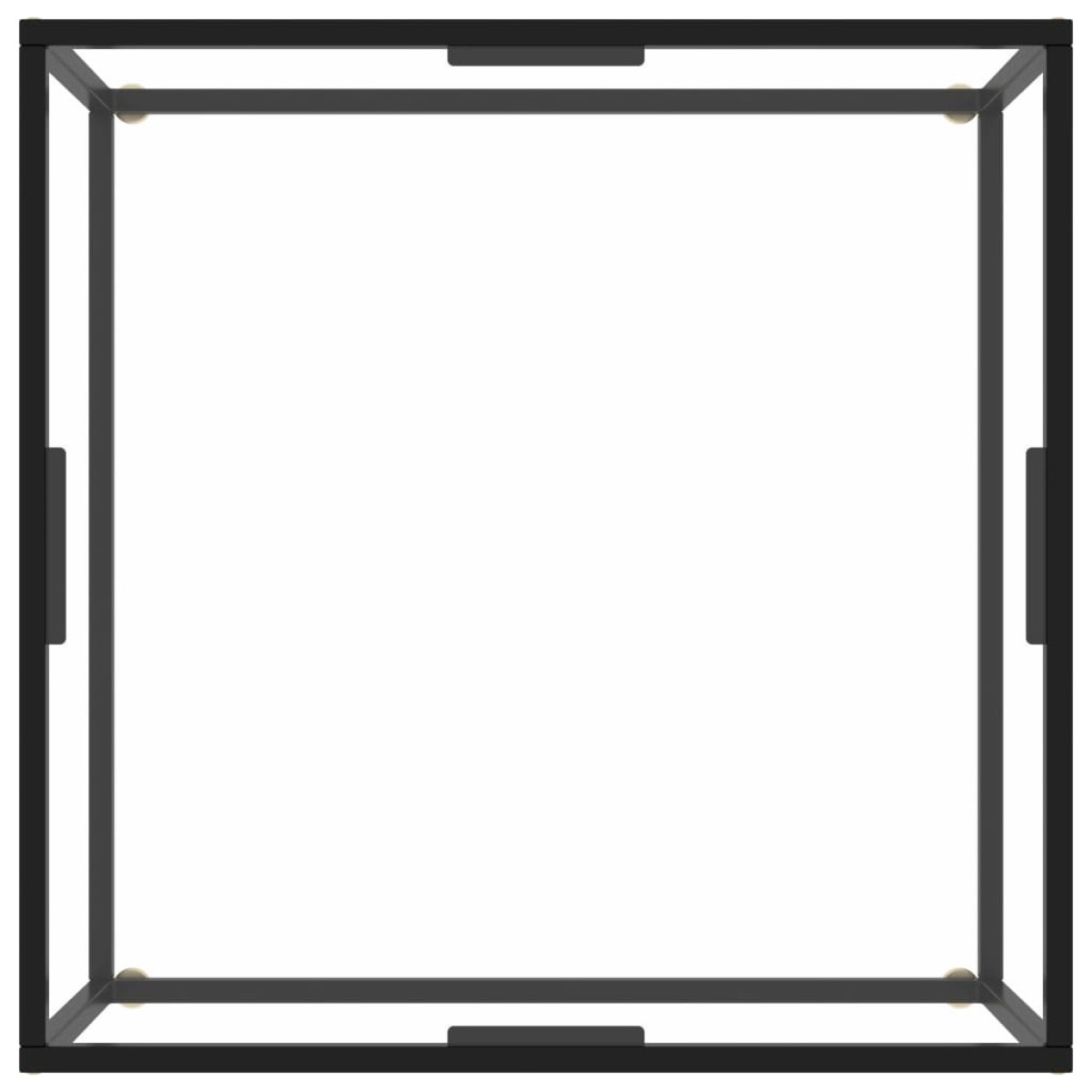 vidaXL Τραπεζάκι Σαλονιού Μαύρο 80 x 80 x 35 εκ. με Ψημένο Γυαλί