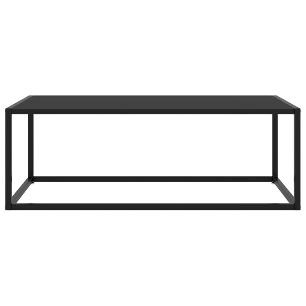 vidaXL Τραπεζάκι Σαλονιού Μαύρο 100 x 50 x 35 εκ. με Μαύρο Γυαλί