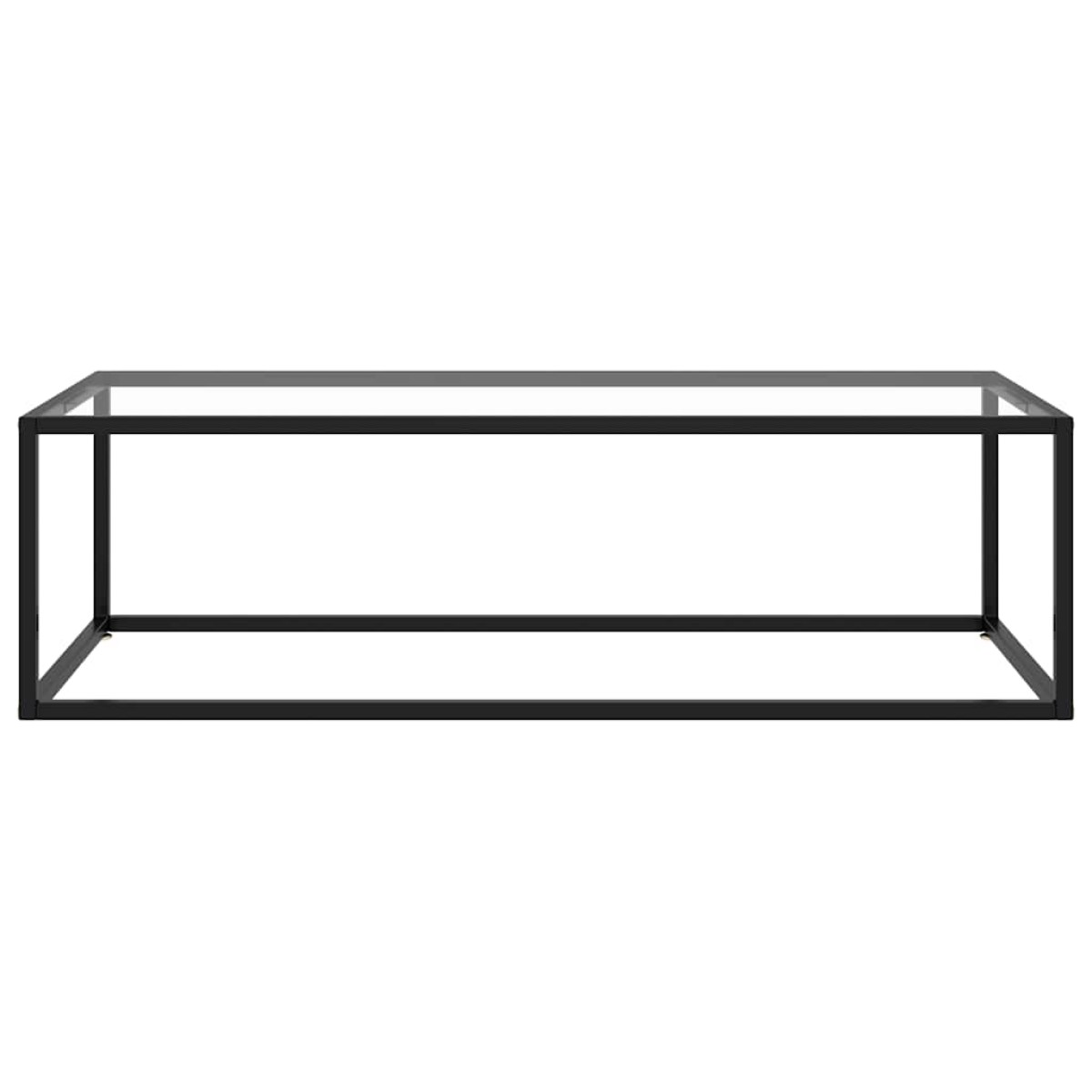 vidaXL Τραπεζάκι Σαλονιού Μαύρο 120 x 50 x 35 εκ. με Ψημένο Γυαλί