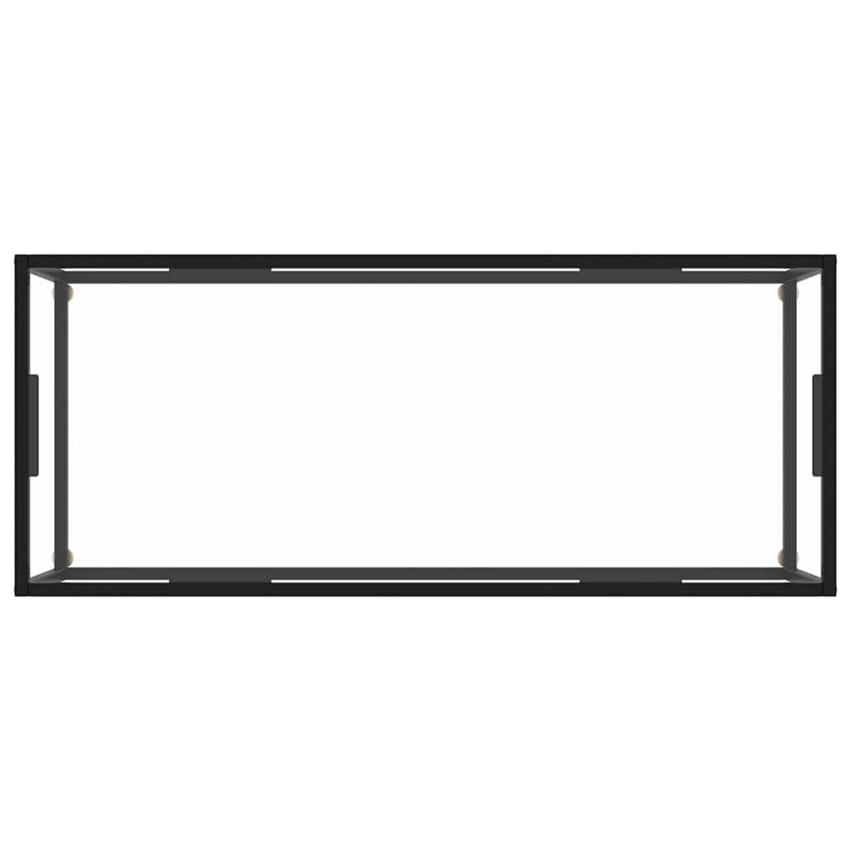 vidaXL Τραπεζάκι Σαλονιού Μαύρο 120 x 50 x 35 εκ. με Ψημένο Γυαλί